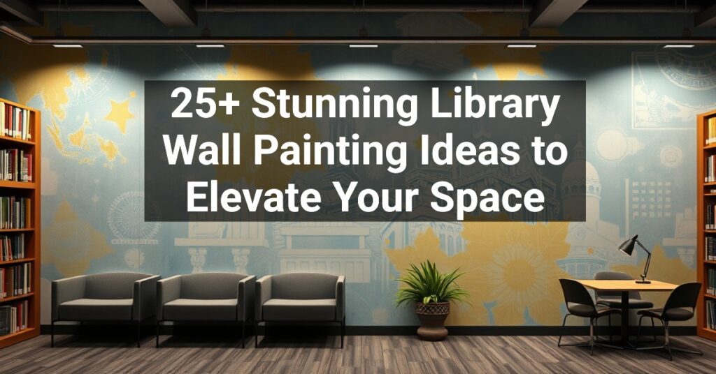 25+ Stunning Library Wall Painting Ideas to Elevate Your Space