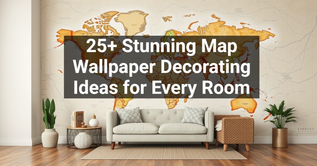 25+ Stunning Map Wallpaper Decorating Ideas for Every Room