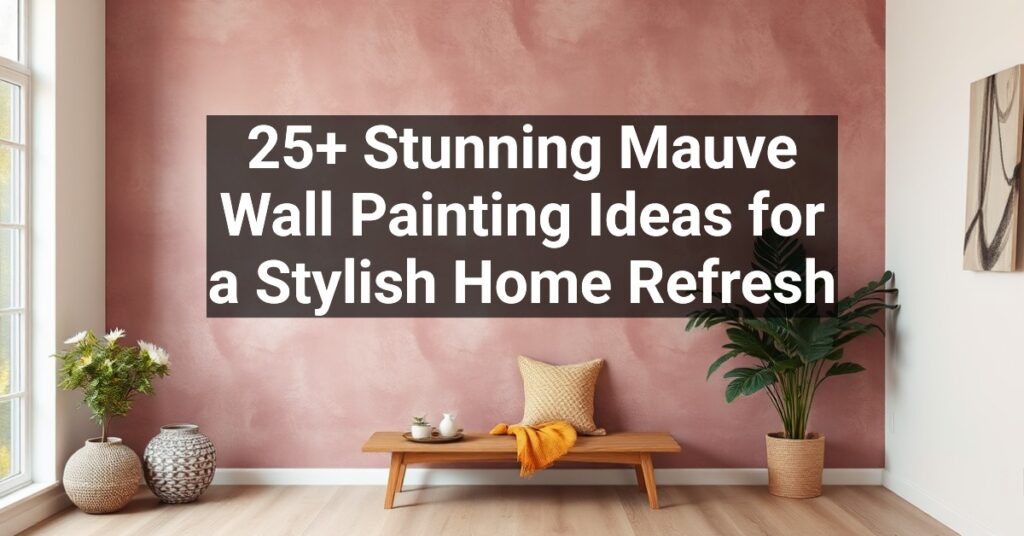 25+ Stunning Mauve Wall Painting Ideas for a Stylish Home Refresh