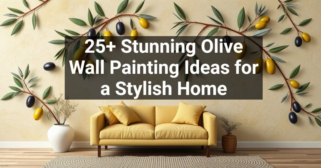 25+ Stunning Olive Wall Painting Ideas for a Stylish Home