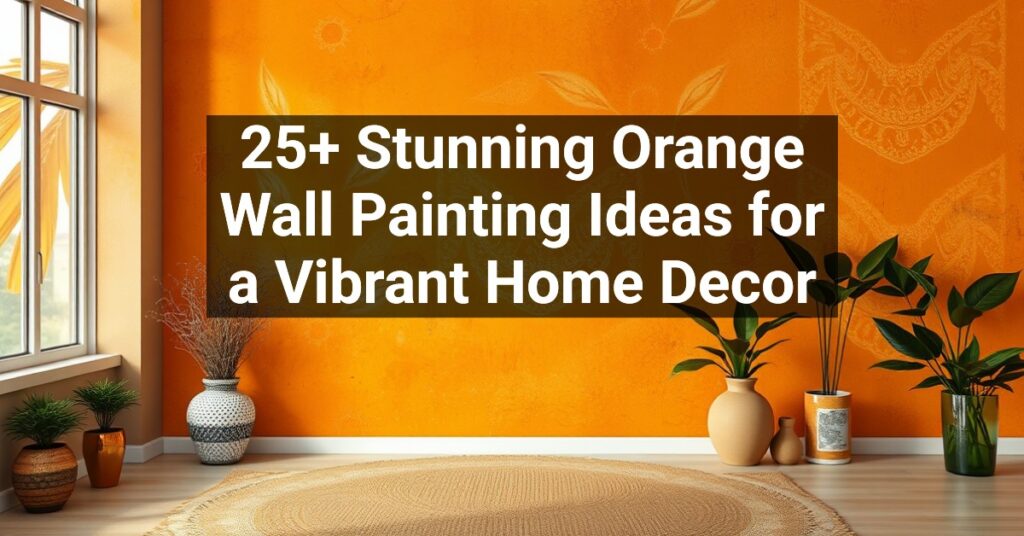 25+ Stunning Orange Wall Painting Ideas for a Vibrant Home Decor