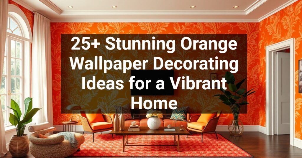 25+ Stunning Orange Wallpaper Decorating Ideas for a Vibrant Home