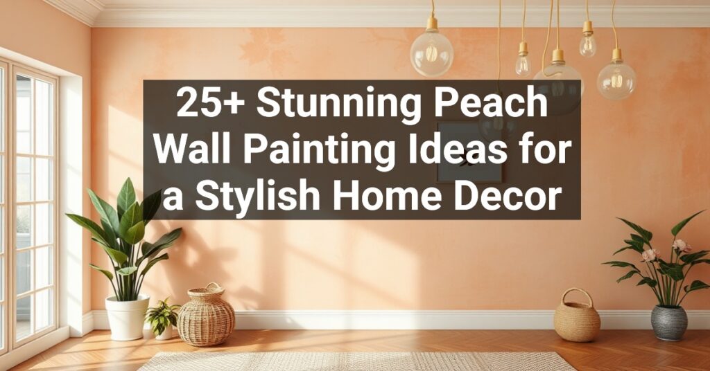 25+ Stunning Peach Wall Painting Ideas for a Stylish Home Decor