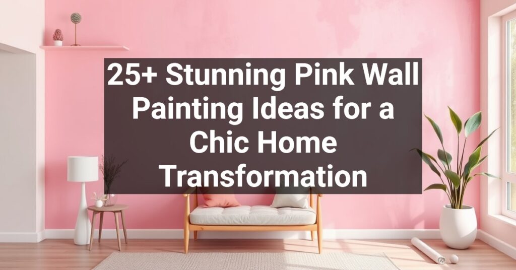 25+ Stunning Pink Wall Painting Ideas for a Chic Home Transformation