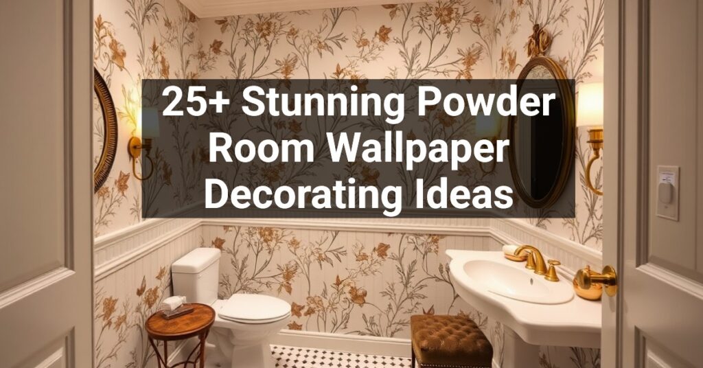 25+ Stunning Powder Room Wallpaper Decorating Ideas