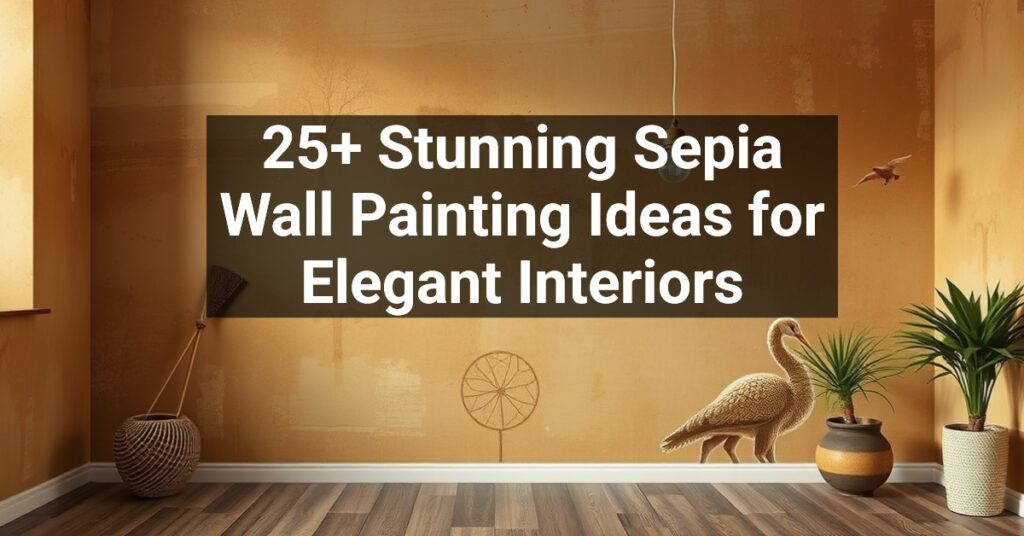 25+ Stunning Sepia Wall Painting Ideas for Elegant Interiors