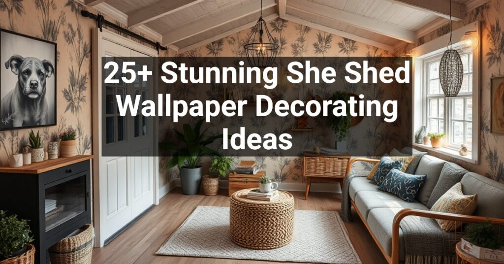 25+ Stunning She Shed Wallpaper Decorating Ideas