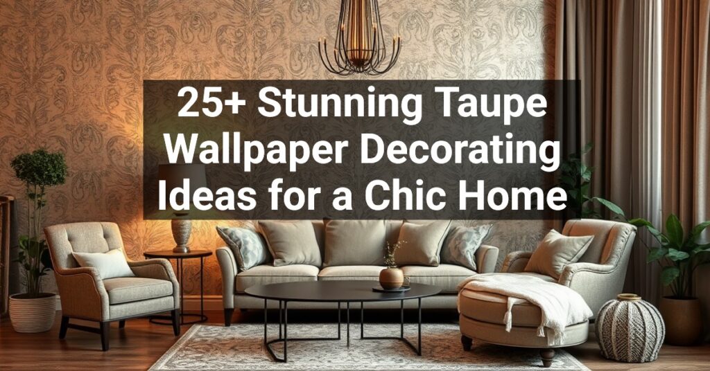 25+ Stunning Taupe Wallpaper Decorating Ideas for a Chic Home