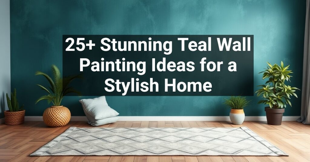 25+ Stunning Teal Wall Painting Ideas for a Stylish Home