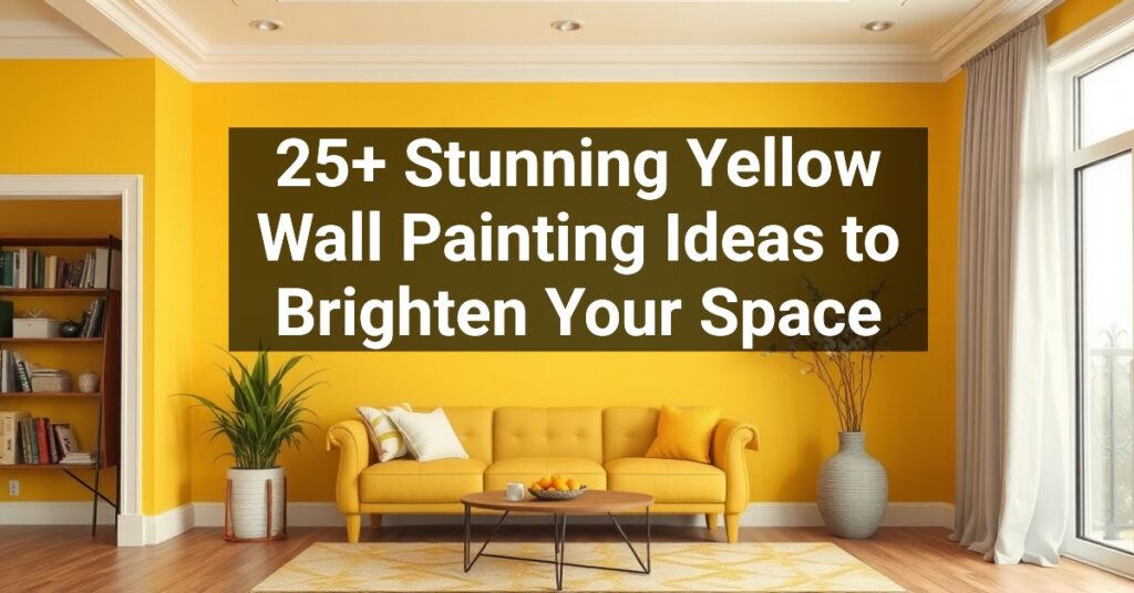 25+ Stunning Yellow Wall Painting Ideas to Brighten Your Space