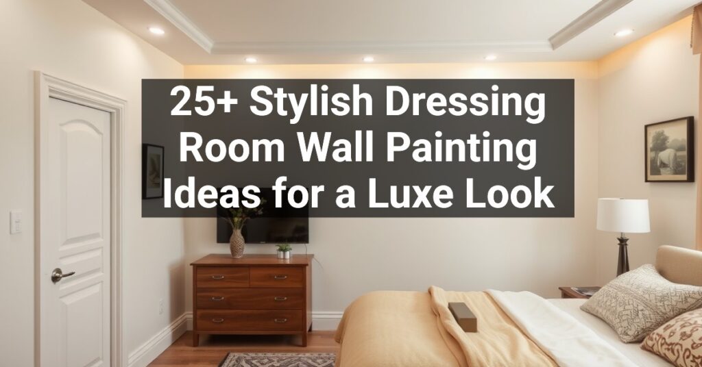 25+ Stylish Dressing Room Wall Painting Ideas for a Luxe Look