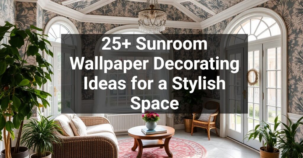 25+ Sunroom Wallpaper Decorating Ideas for a Stylish Space