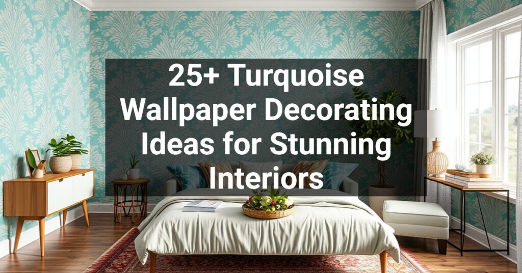 25+ Turquoise Wallpaper Decorating Ideas for Stunning Interiors