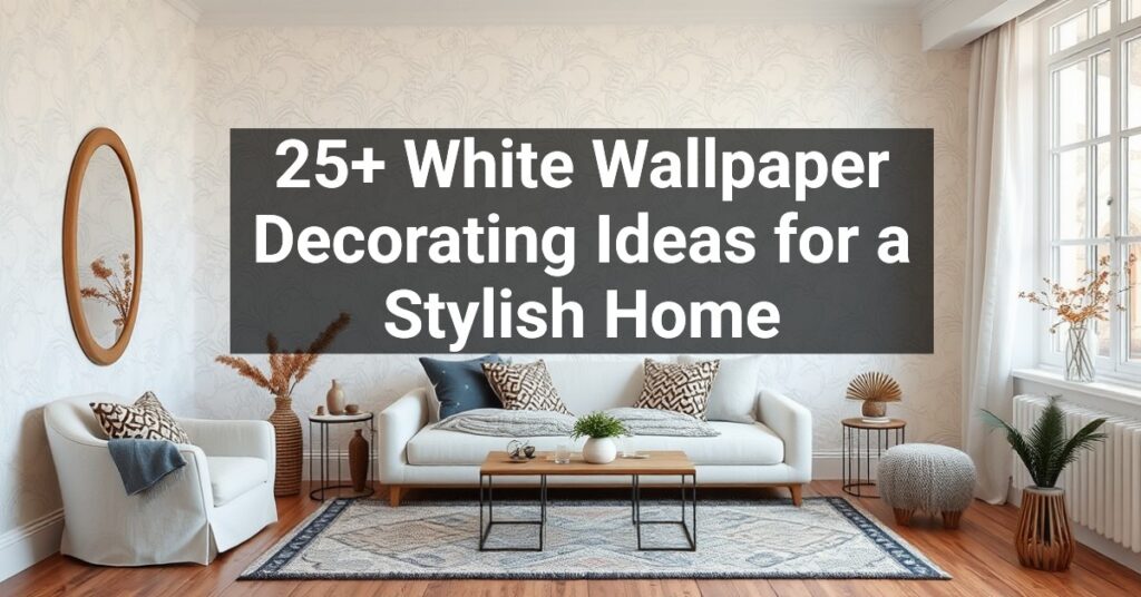 25+ White Wallpaper Decorating Ideas for a Stylish Home