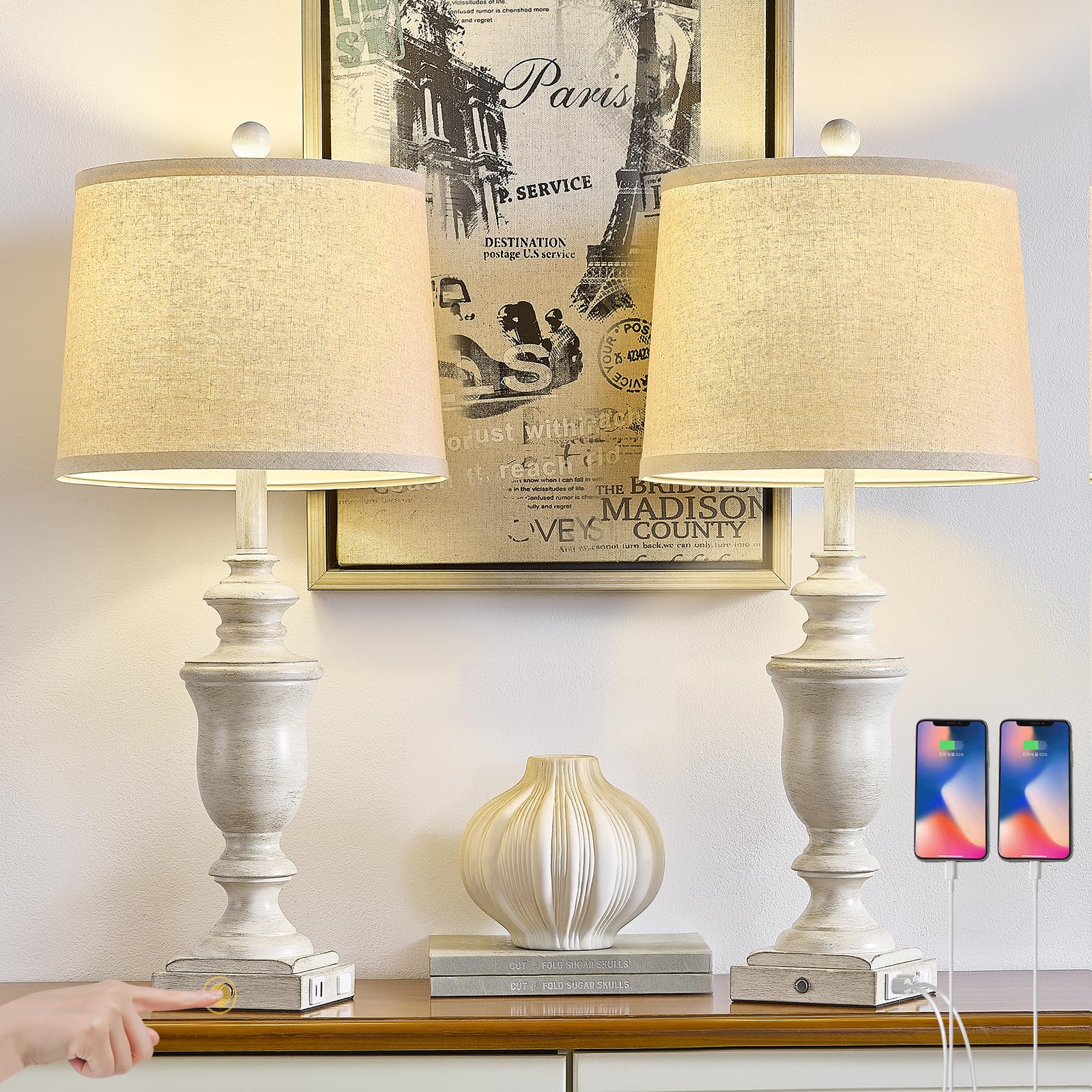 2 Best Farmhouse Table Lamps Sets