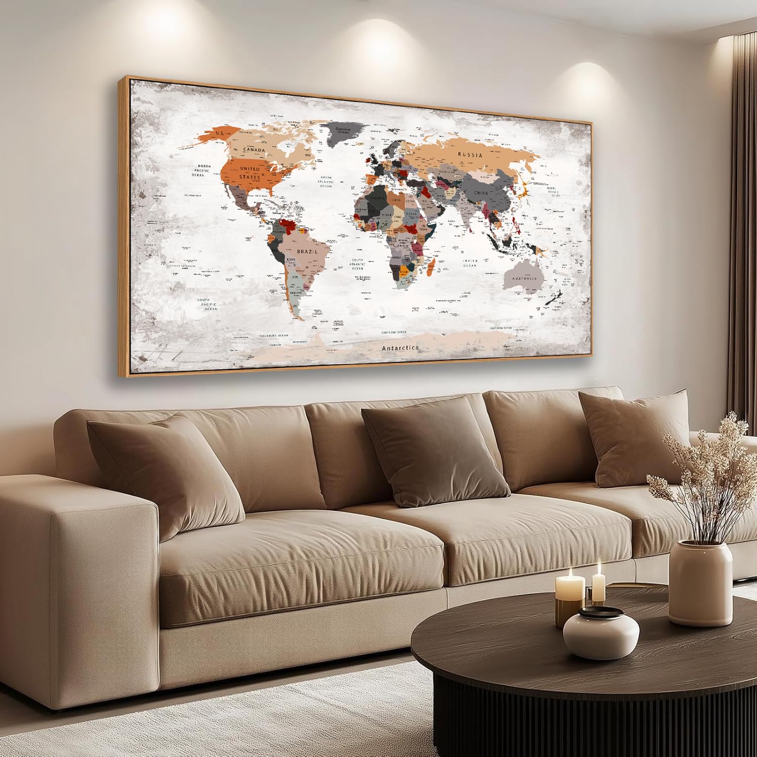 2 Best Map Wall Art