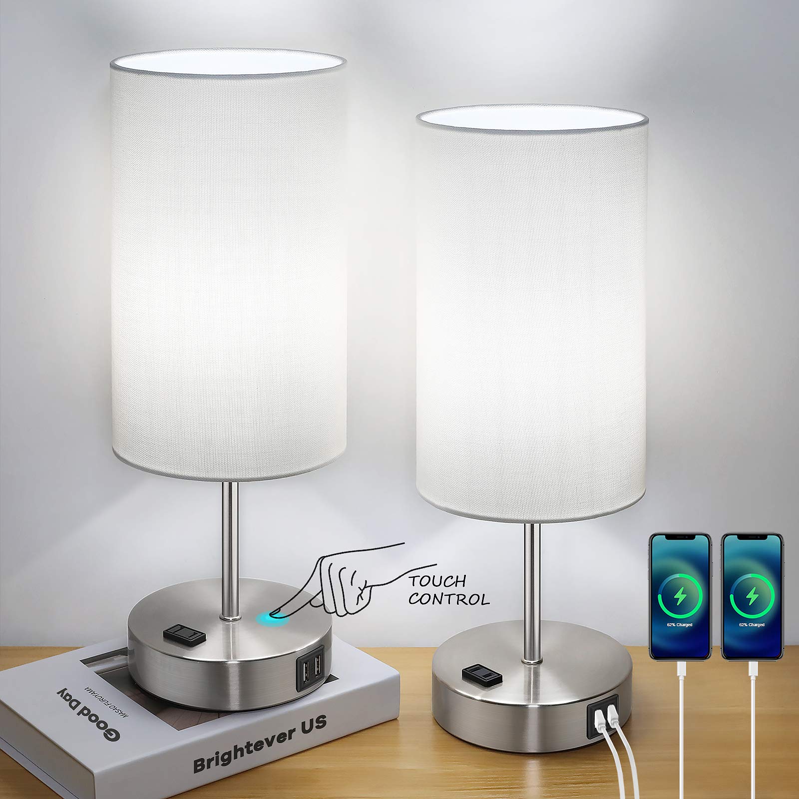 3 Best Touch Dimmable Led Nightstand Lamps