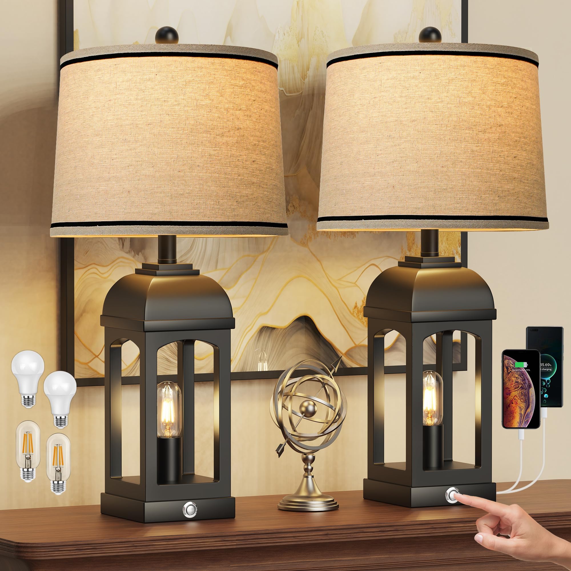 4 Best Farmhouse Table Lamps Sets