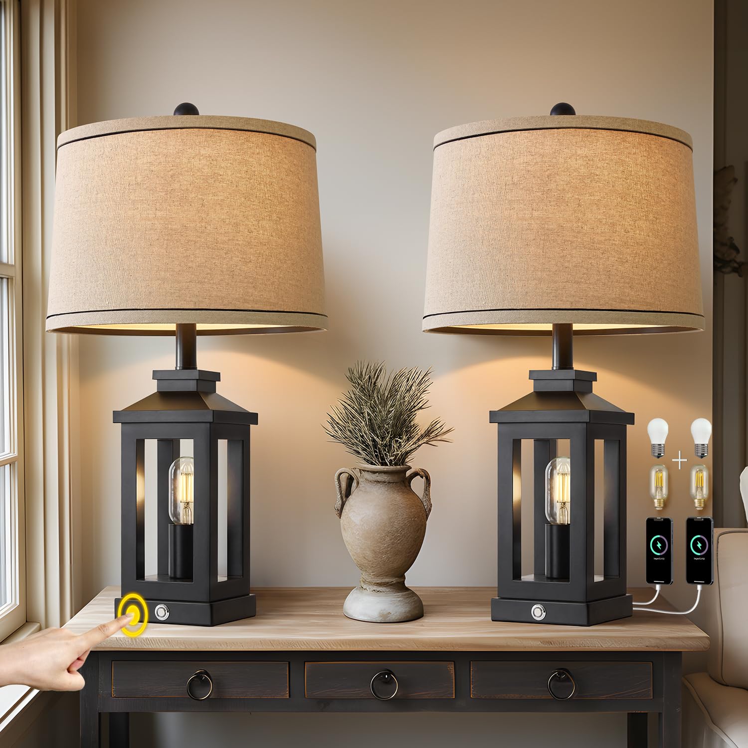 7 Best Farmhouse Table Lamps Sets