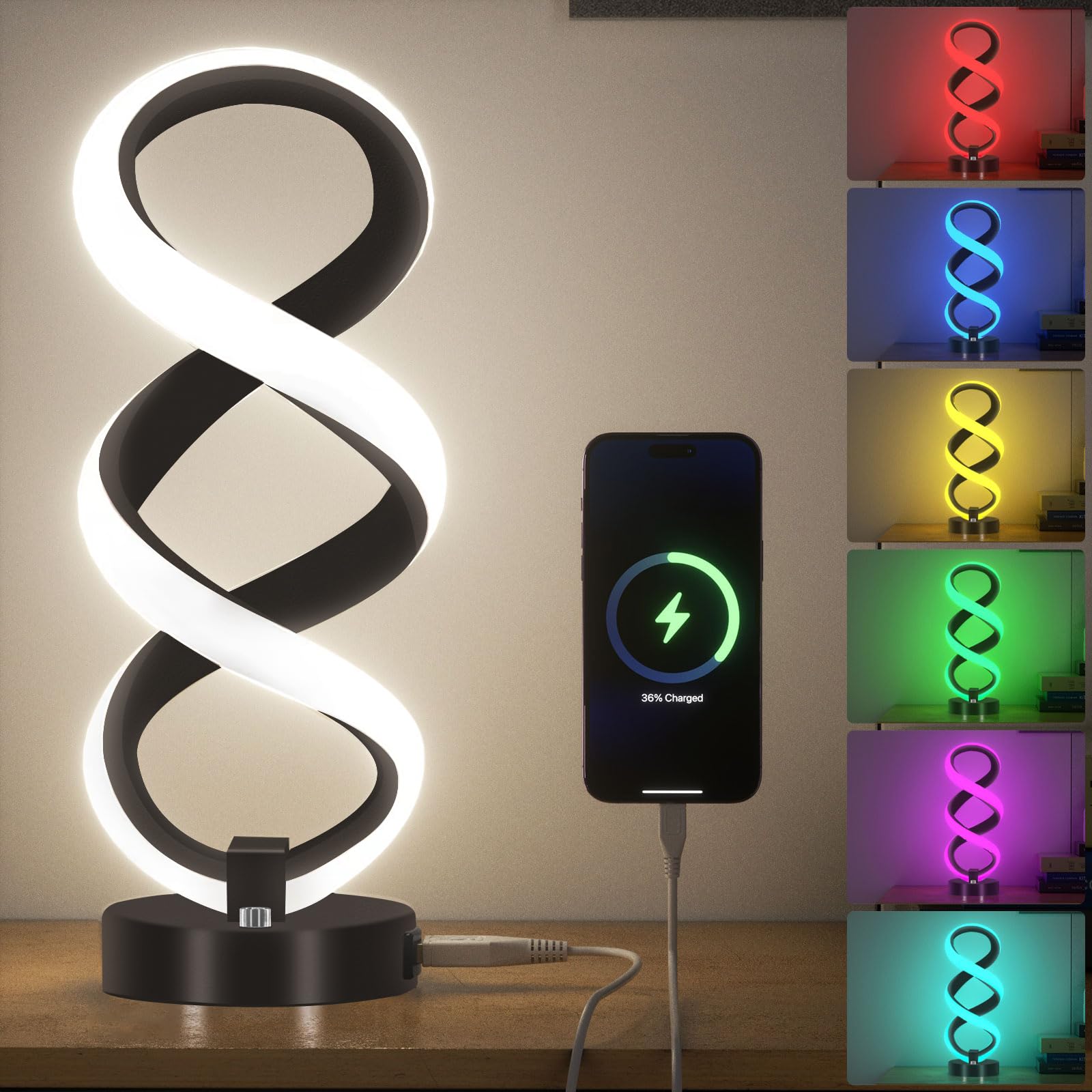 7 Best Modern Spiral Rgb Table Lamps