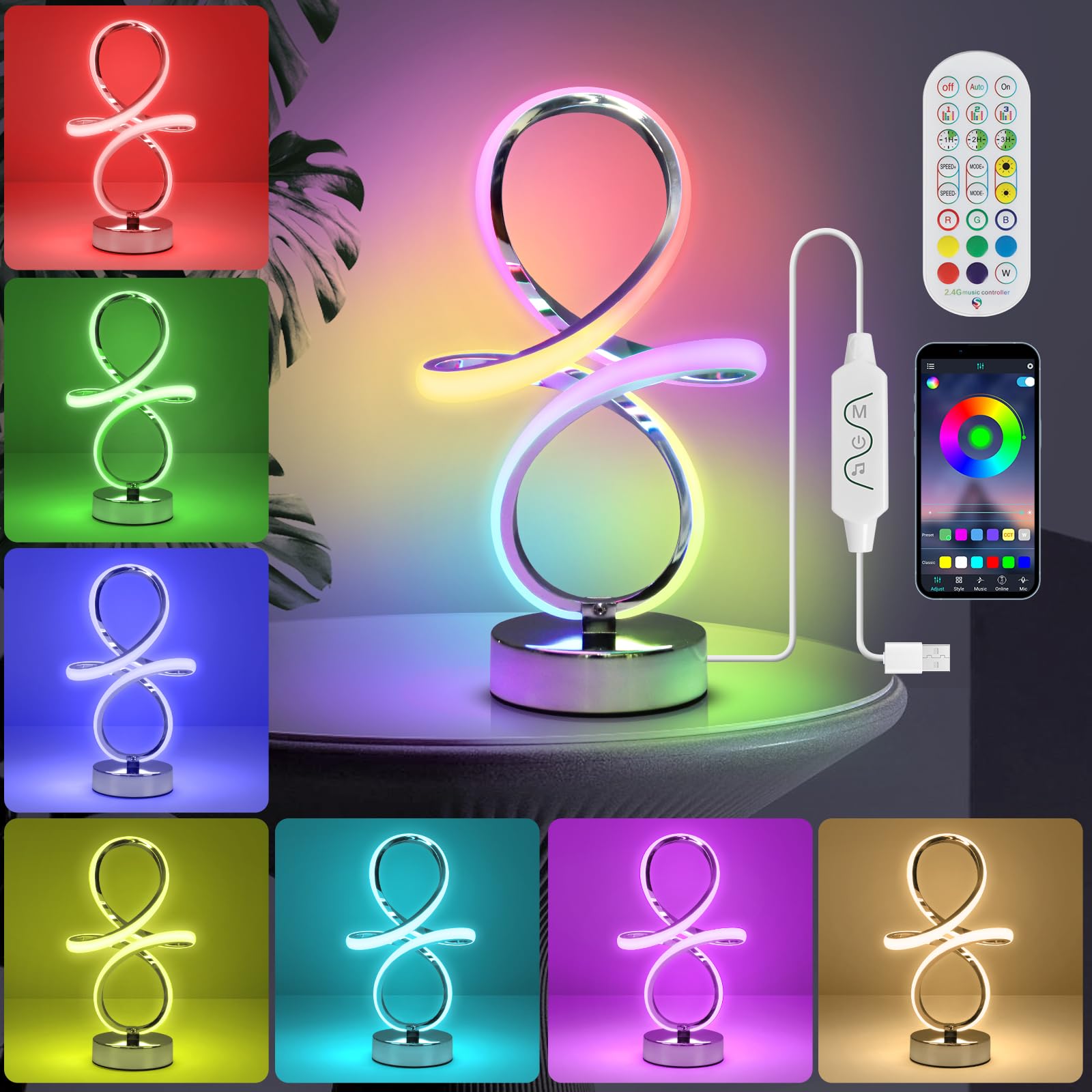 8 Best Modern Spiral Rgb Table Lamps