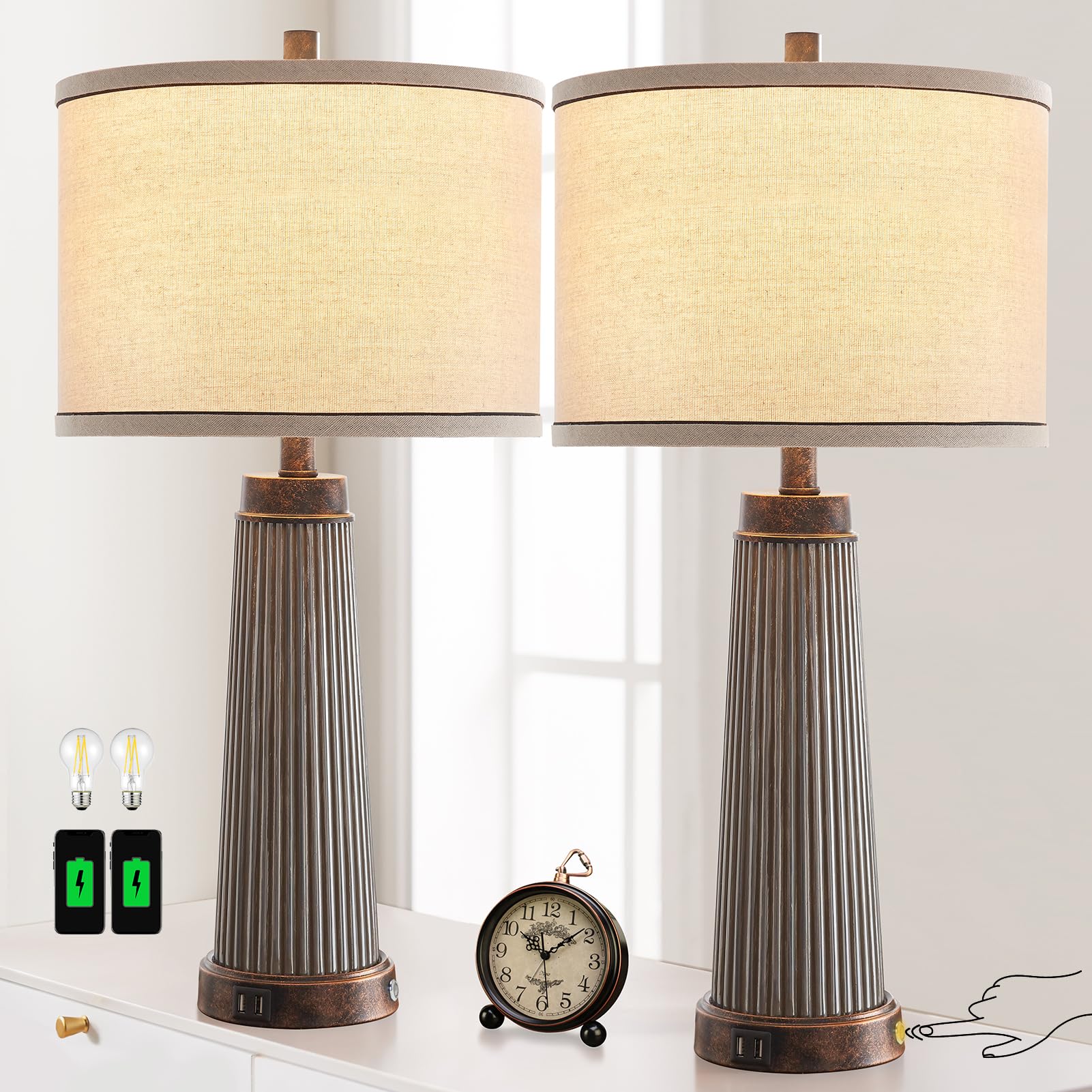 9 Best Farmhouse Table Lamps Sets