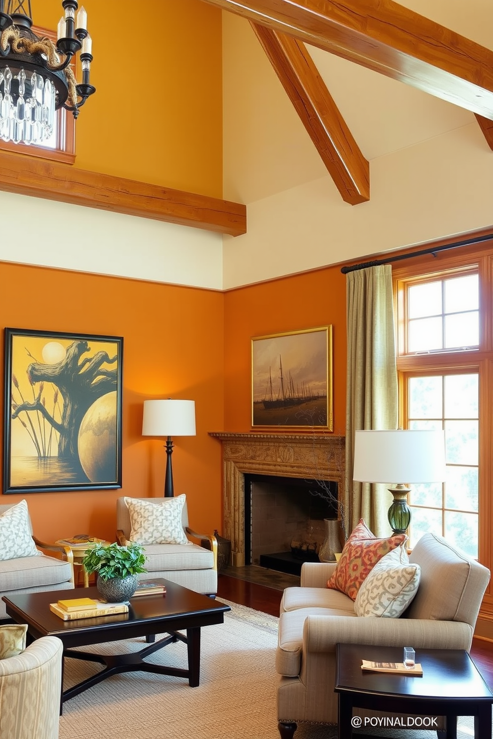 Amber Wall Painting Ideas 17