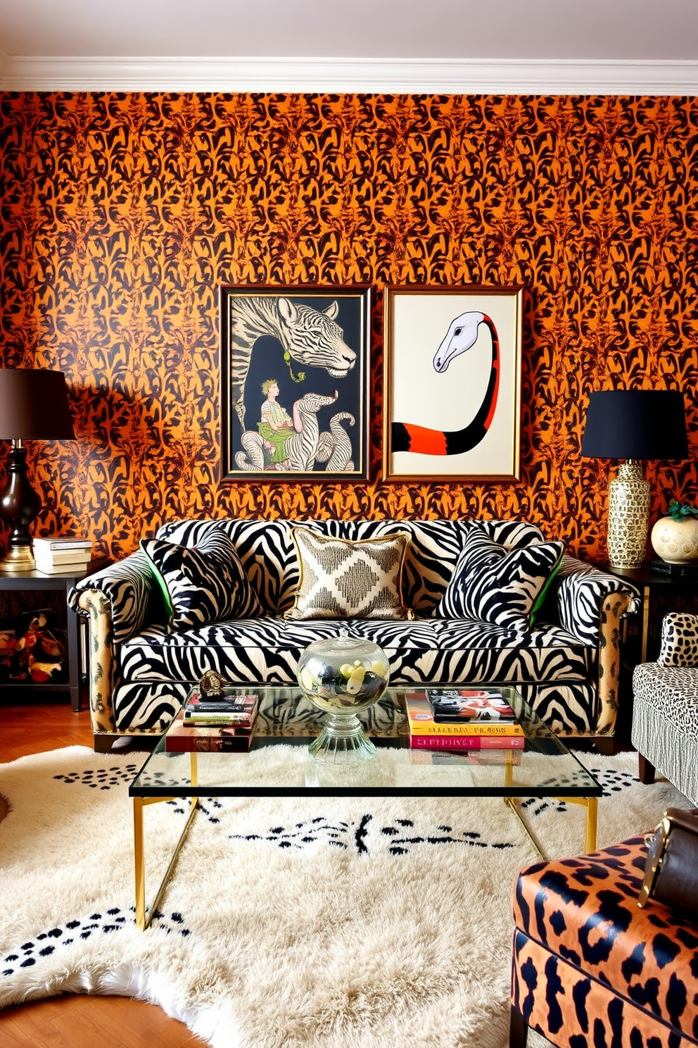 Animal Print Wallpaper Decorating Ideas 17