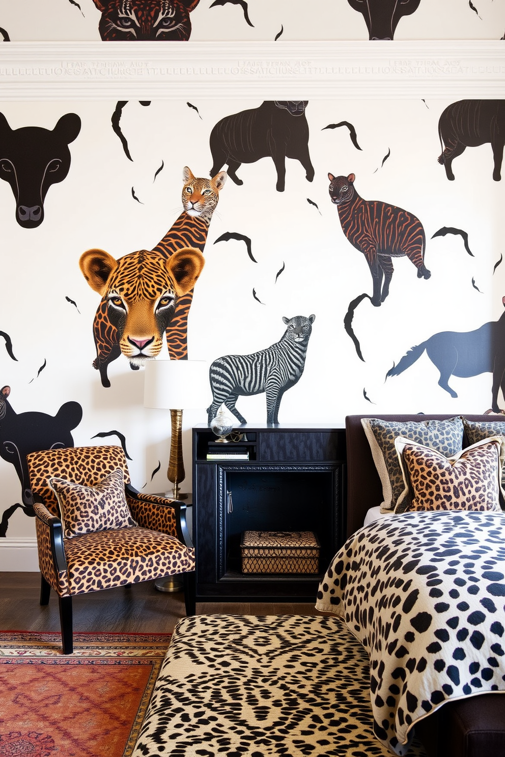 Animal Print Wallpaper Decorating Ideas 23