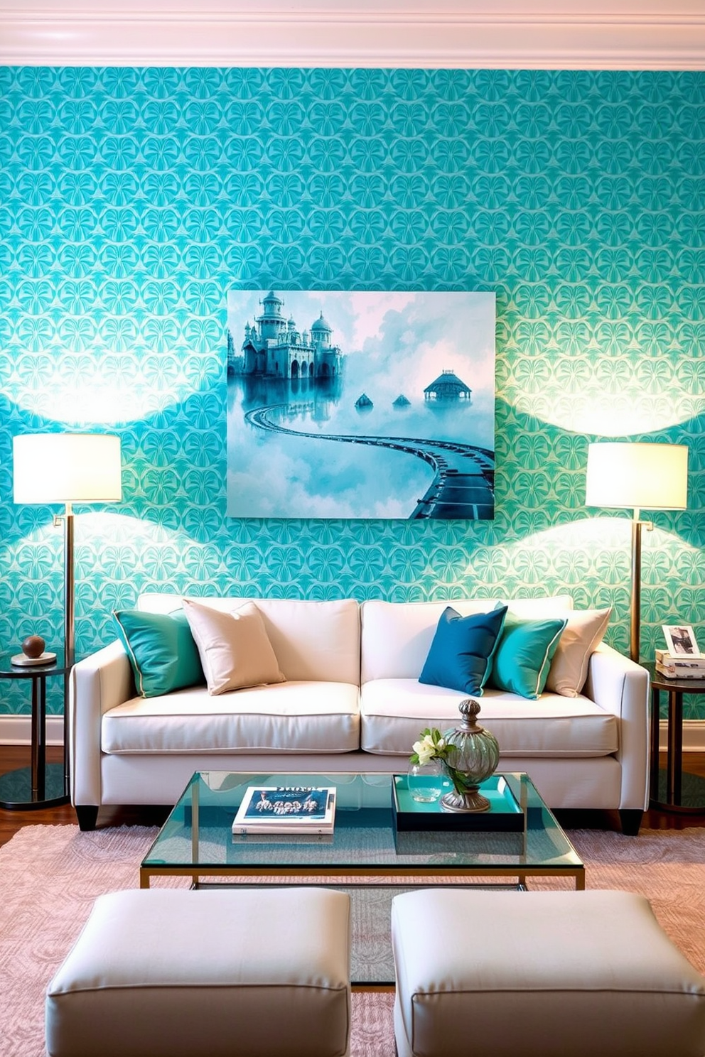 Aqua Wall Painting Ideas 11