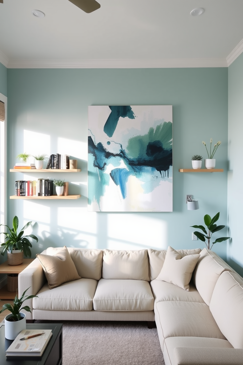 Aqua Wall Painting Ideas 13