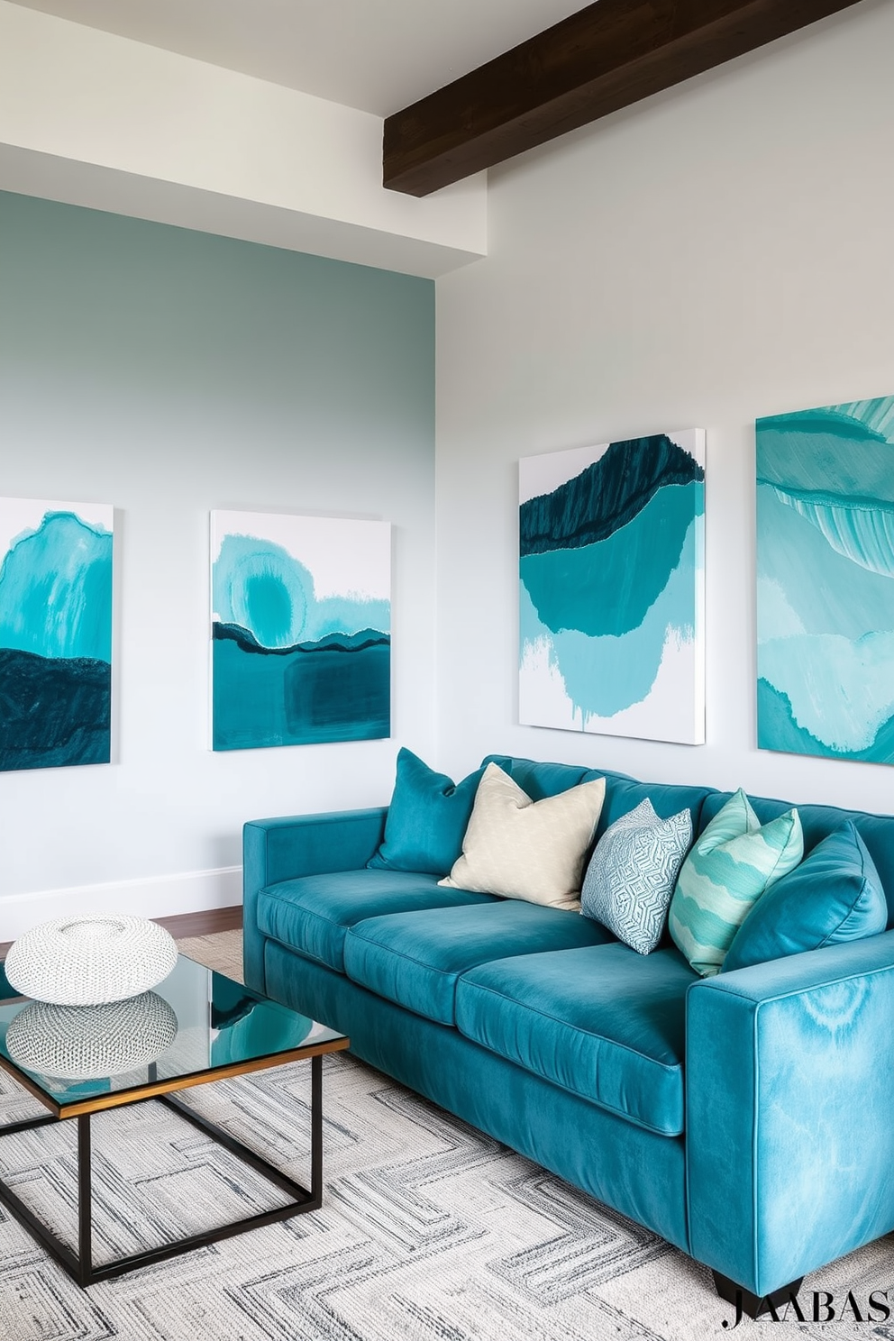 Aqua Wall Painting Ideas 28