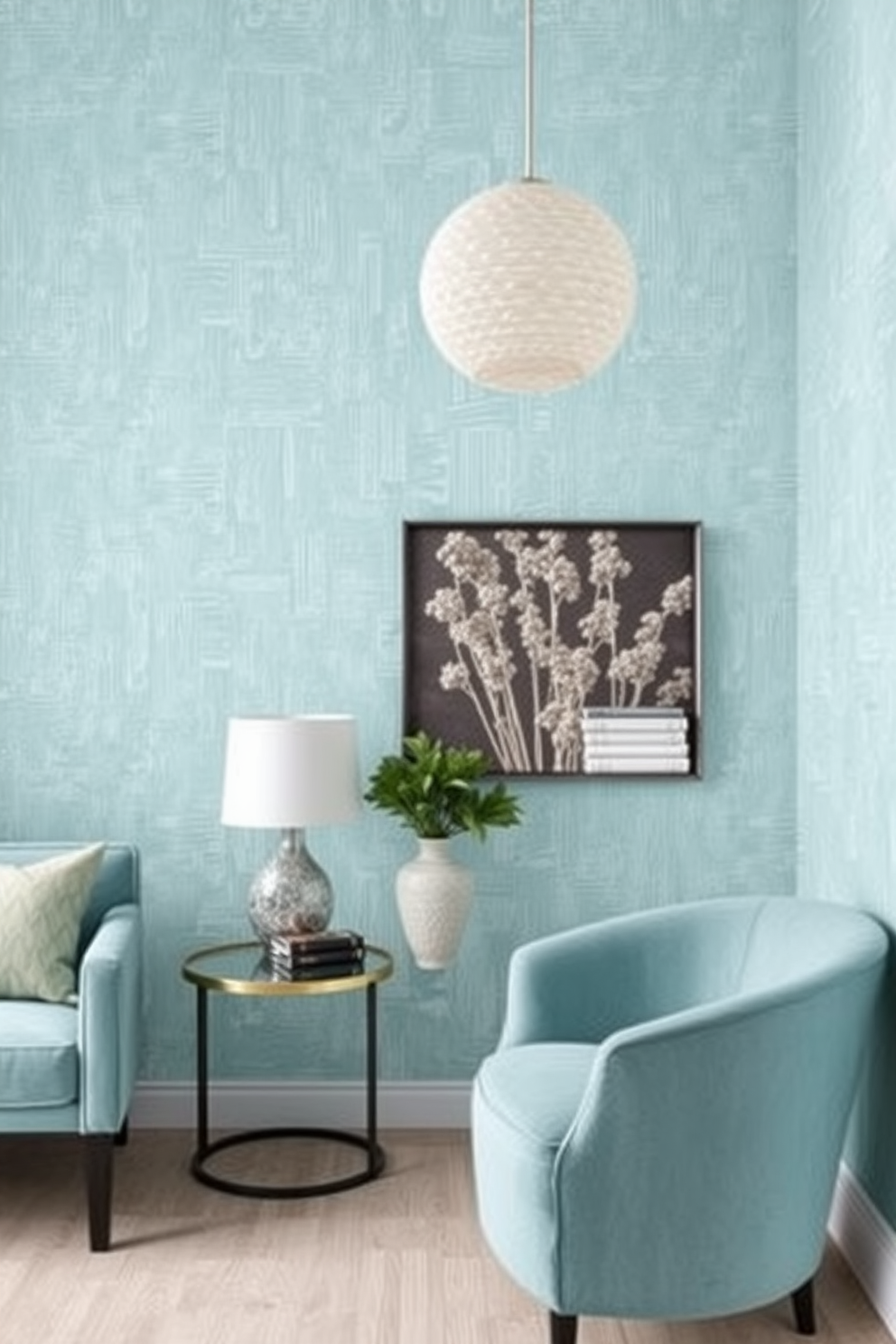 Aqua Wallpaper Decorating Ideas 10