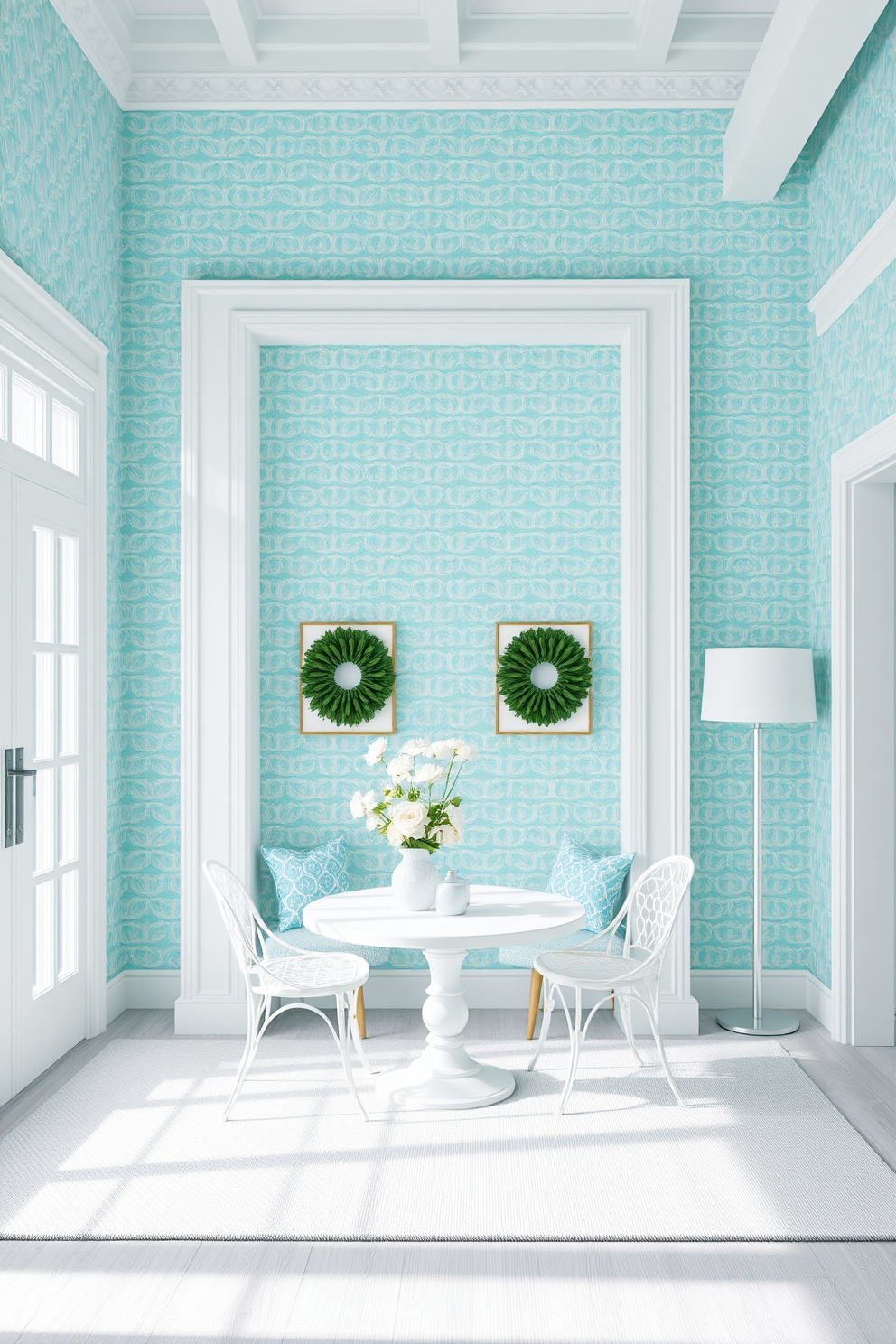 Aqua Wallpaper Decorating Ideas 19