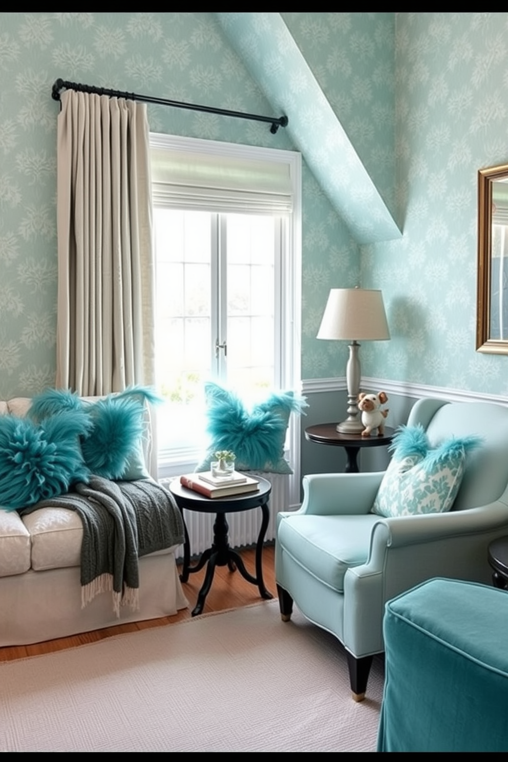 Aqua Wallpaper Decorating Ideas 30