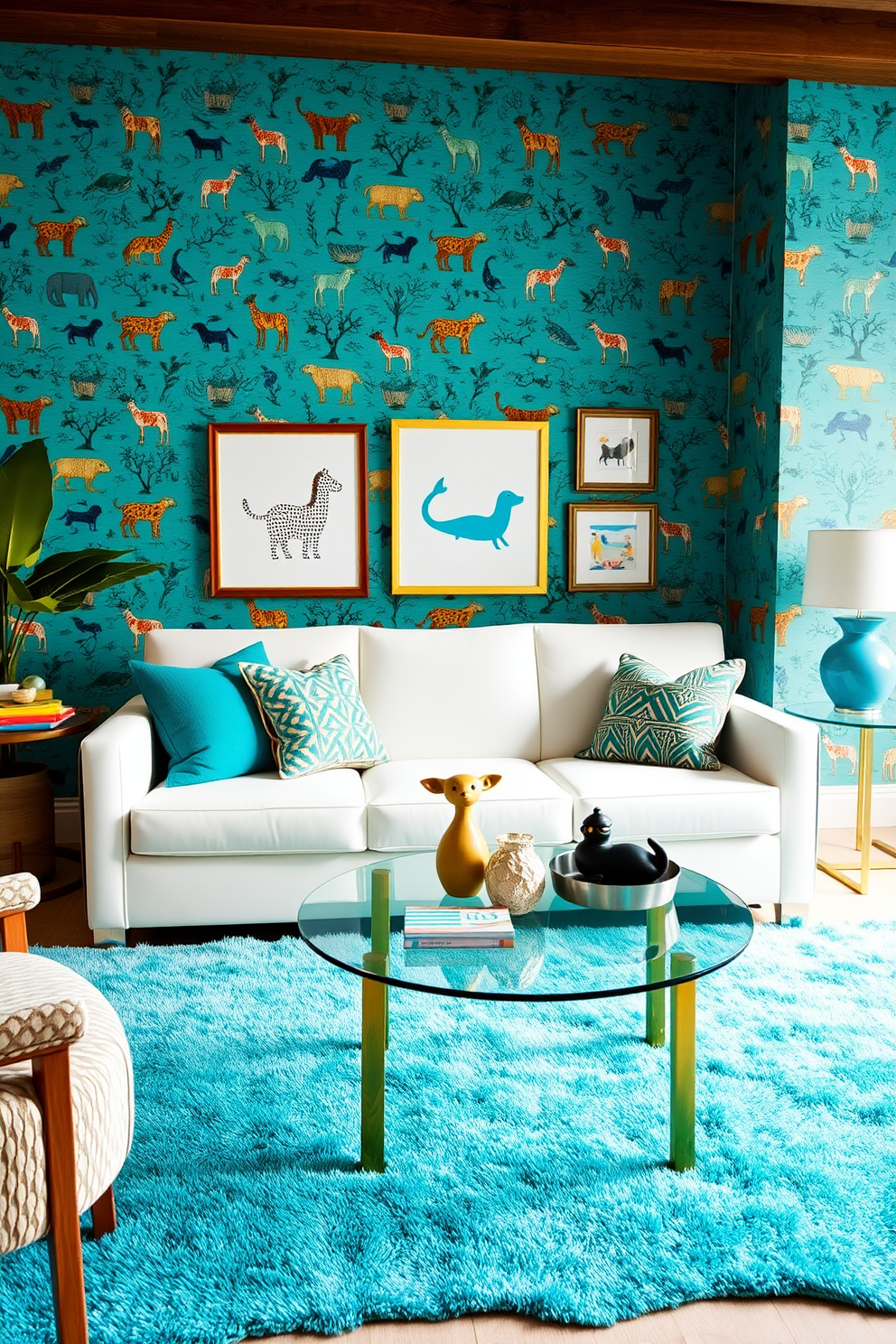 Aqua Wallpaper Decorating Ideas 8