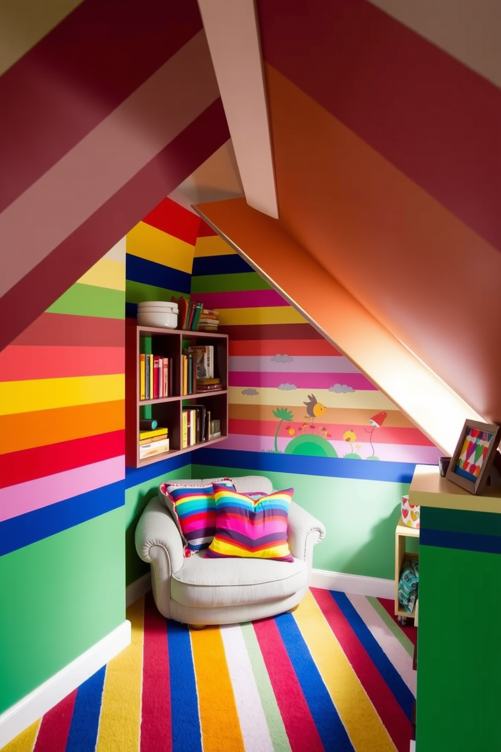 Attic Wall Painting Ideas 6