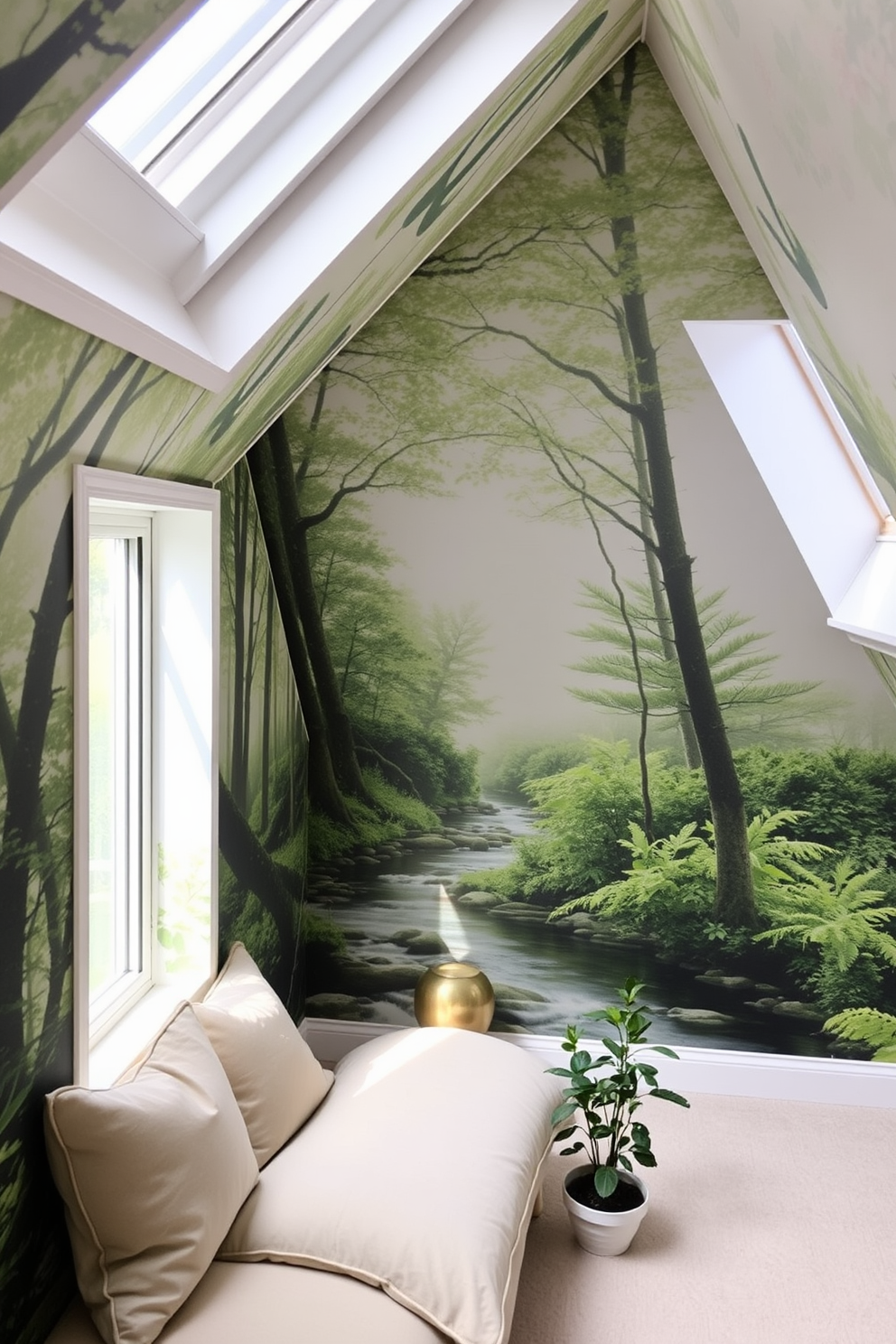 Attic Wallpaper Decorating Ideas 29