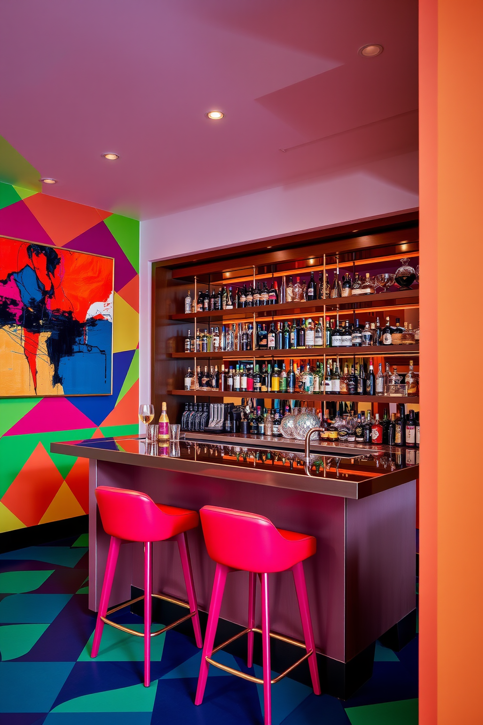 Bar Area Wall Painting Ideas 2