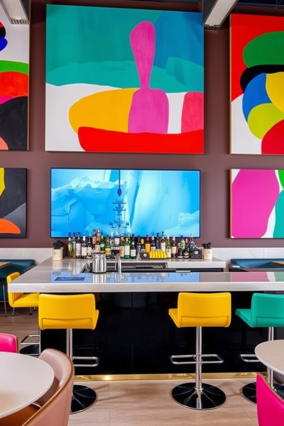 Bar Area Wall Painting Ideas 7