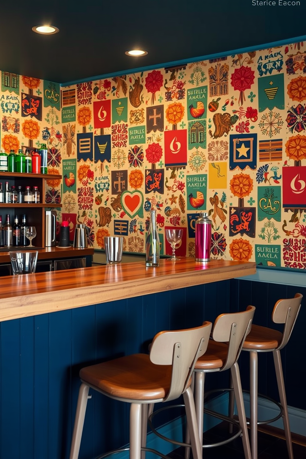 Bar Area Wallpaper Decorating Ideas 18