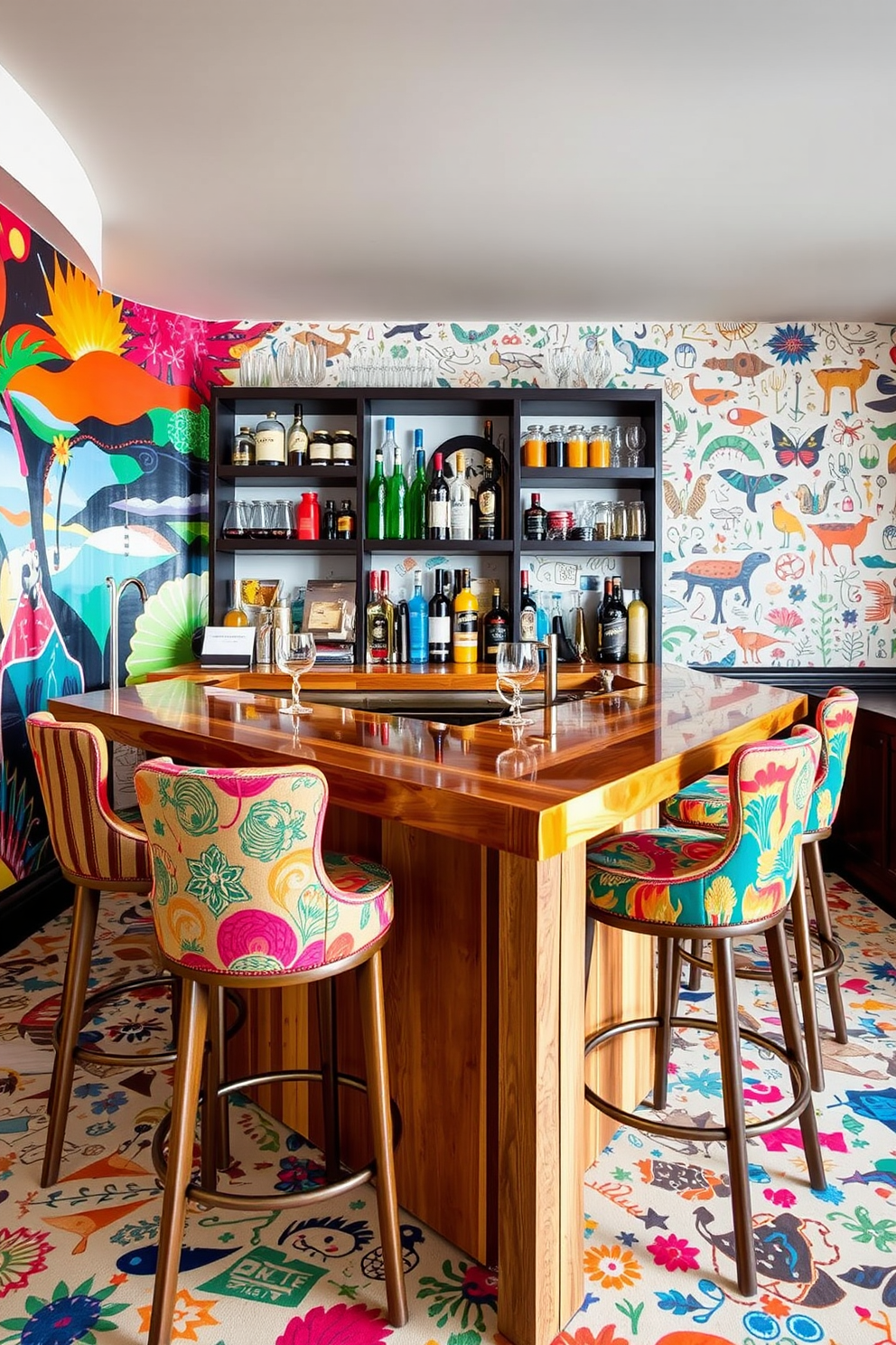 Bar Area Wallpaper Decorating Ideas 24