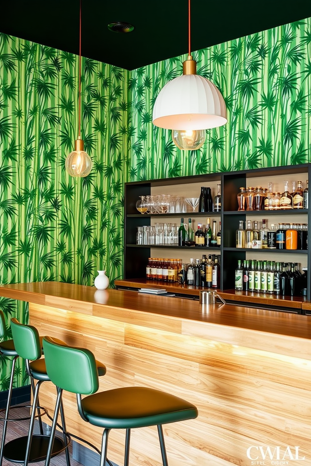 Bar Area Wallpaper Decorating Ideas 25