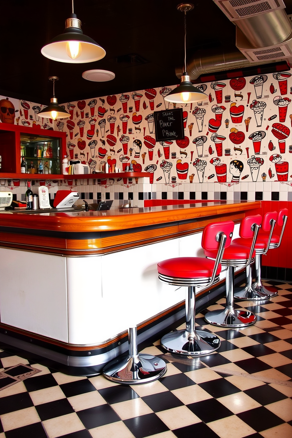 Bar Area Wallpaper Decorating Ideas 28