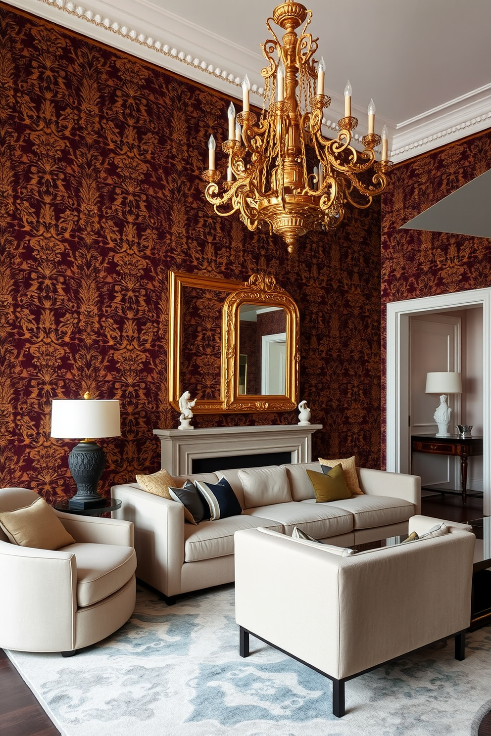 Baroque Wallpaper Decorating Ideas 15