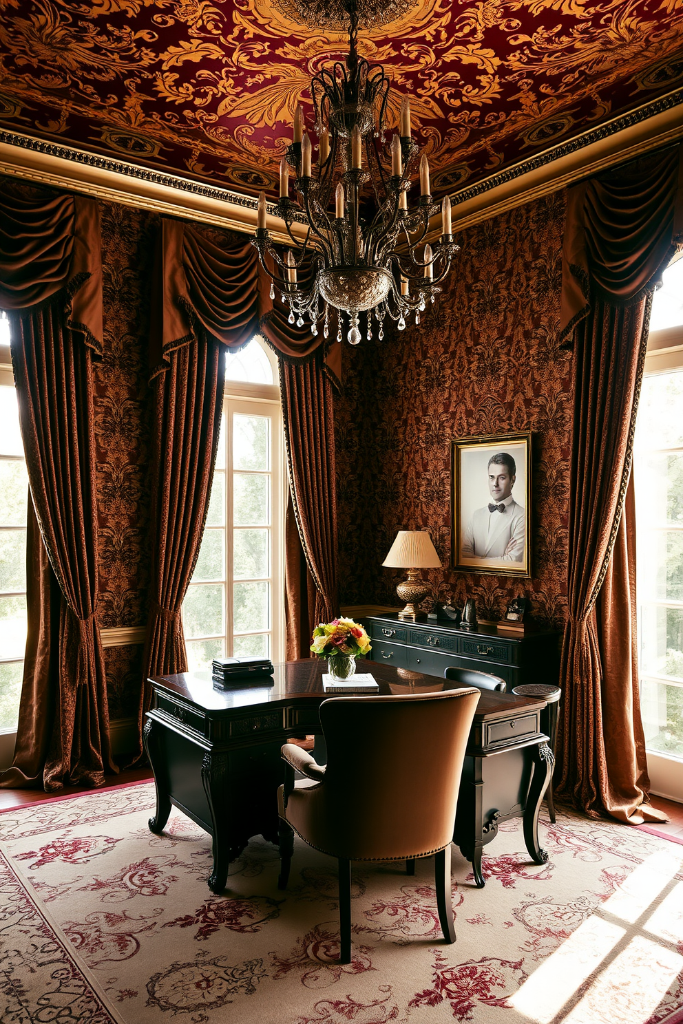 Baroque Wallpaper Decorating Ideas 18