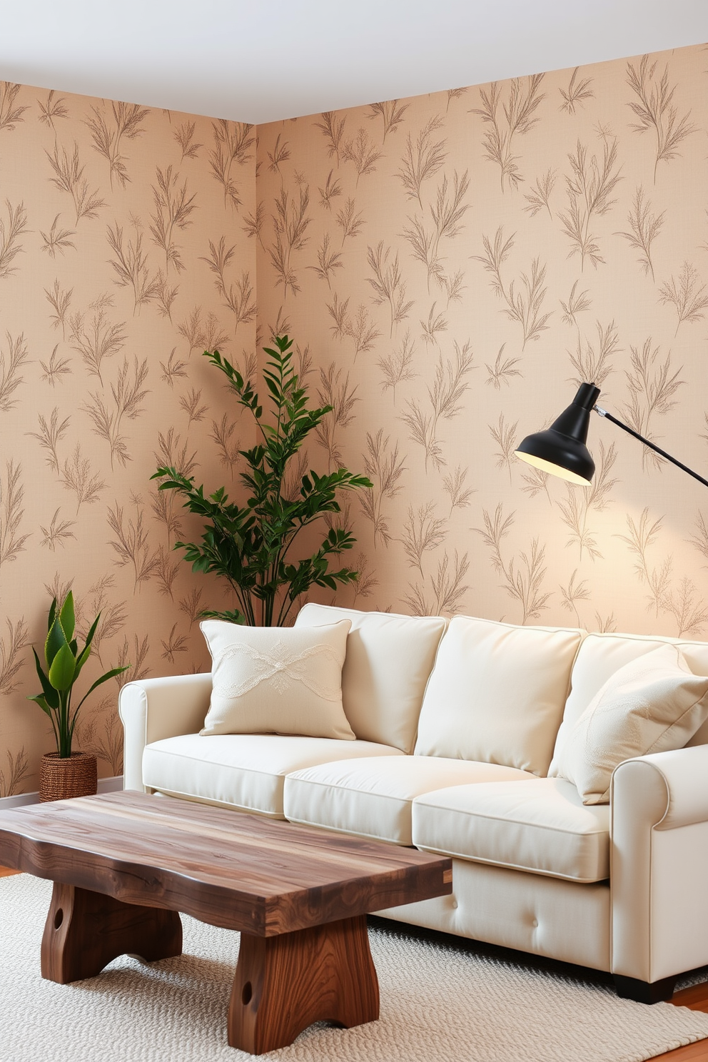 Beige Wallpaper Decorating Ideas 23