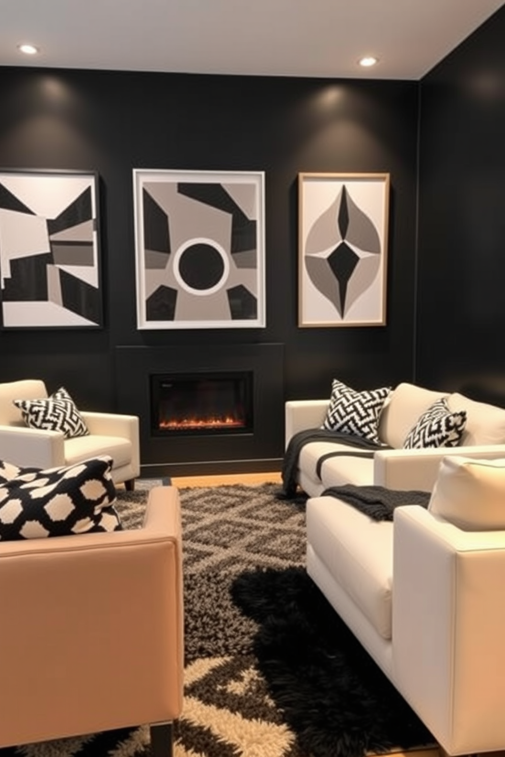 Black Wall Painting Ideas 15