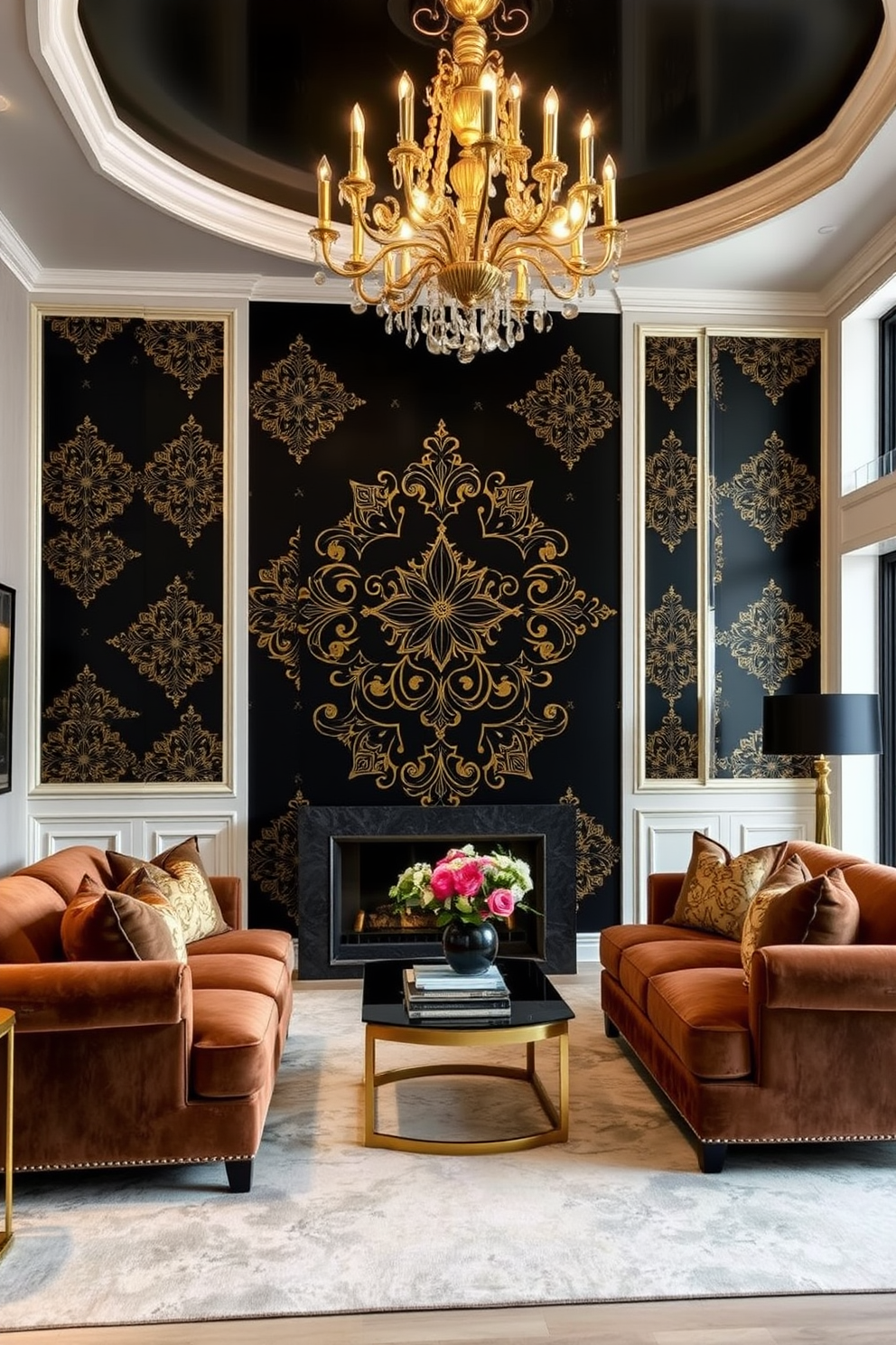 Black Wall Painting Ideas 23