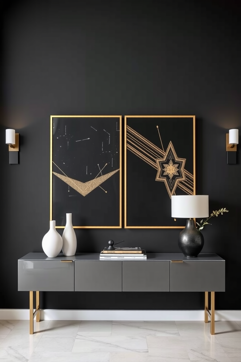 Black Wall Painting Ideas 3